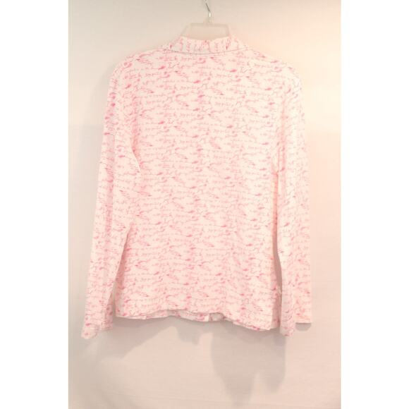 Lilly Pulitzer Pajama Set Womens Large Flamingo Print Button Up Sleepwear - Picture 5 of 15